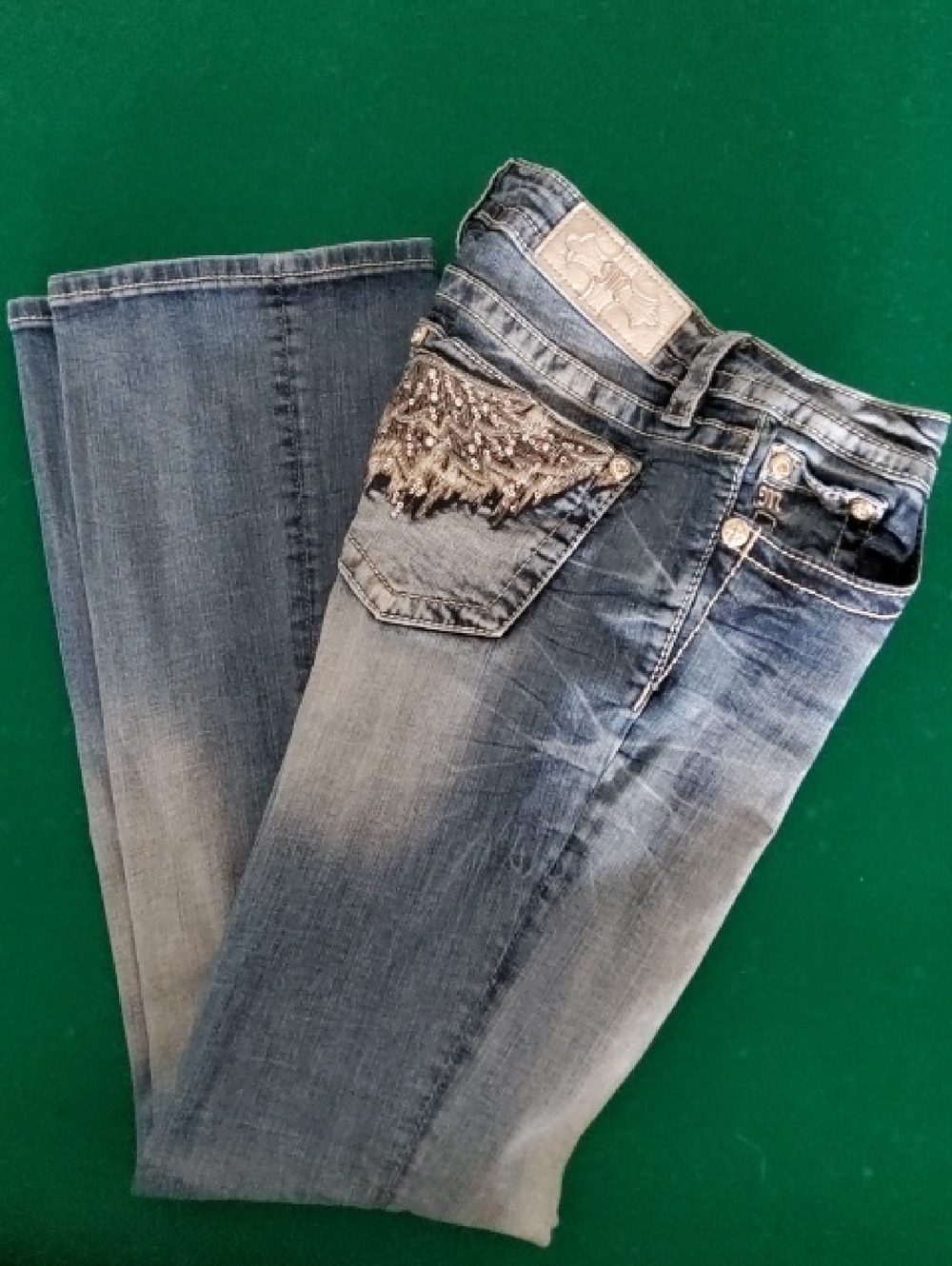 Miss Me Light Blue Embellished Boot Cut Jeans